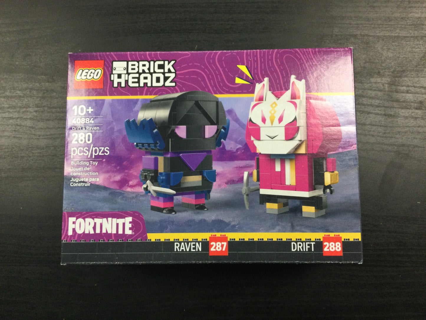 Lego Fortnite Brick Headz Drift and Raven