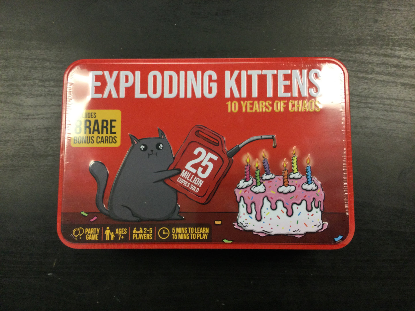 Exploding Kittens 10 years of chaos tin