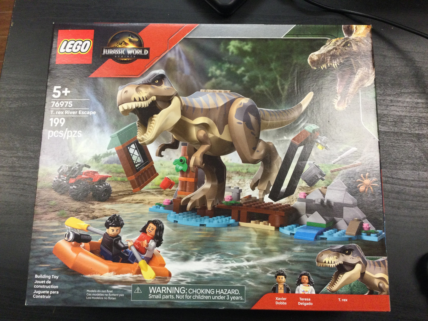 LEGO Jurassic World Rebirth T. rex River Escape 76975