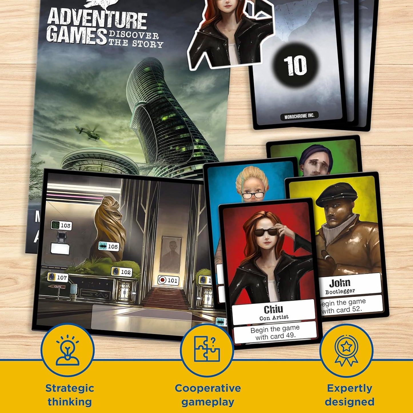 Adventure Games: Monochrome Inc. - WiredVillage Games - Thames & Kosmos