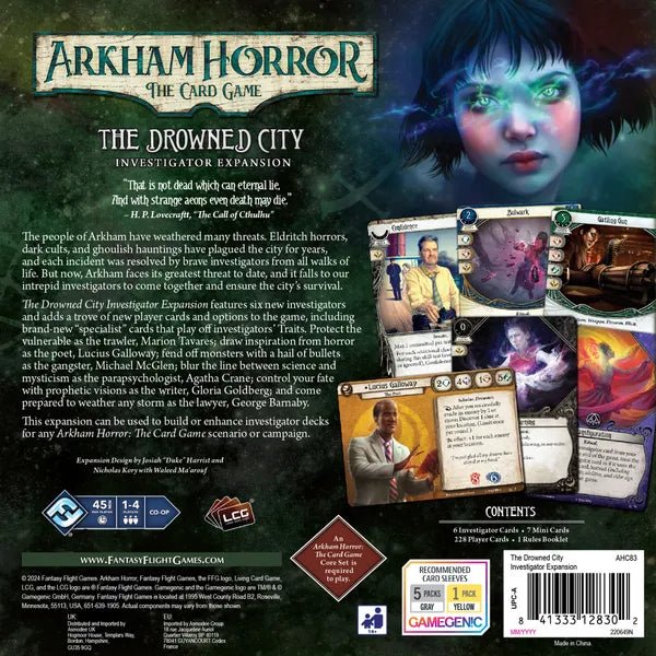 Arkham Horror LCG: The Drowned City - Investigator Expansion - WiredVillage Games - WiredVillage Games