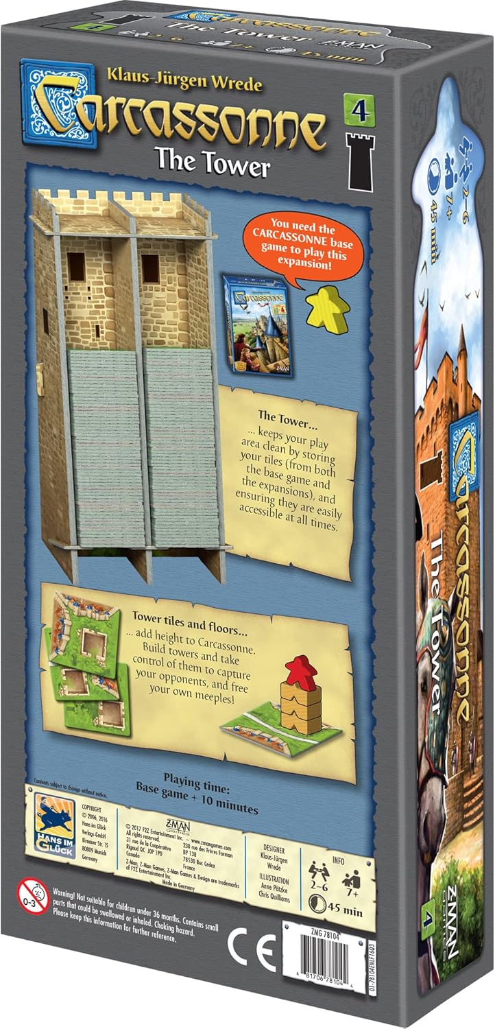 Carcassonne EXPANSION 4 : The Tower - WiredVillage Games - Z - Man Games