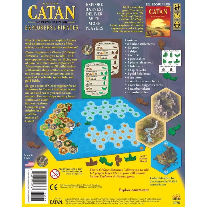 CATAN EXP: EXPLORERS & PIRATES 5 - 6 PLAYERS - WiredVillage Games - Wiredvillage Games