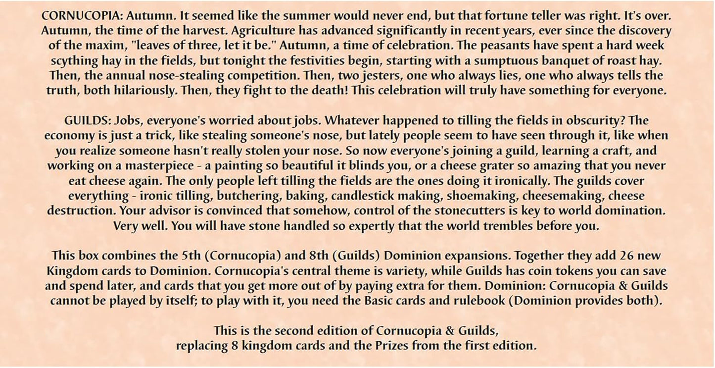 Dominion: Cornucopia & Guilds 2nd Edition - WiredVillage Games - Rio Grande Games