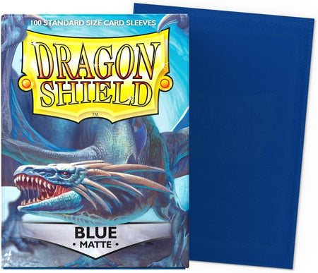 Dragon Shield Matte Blue 100 Protective Sleeves - WiredVillage Games - Dragon Shield