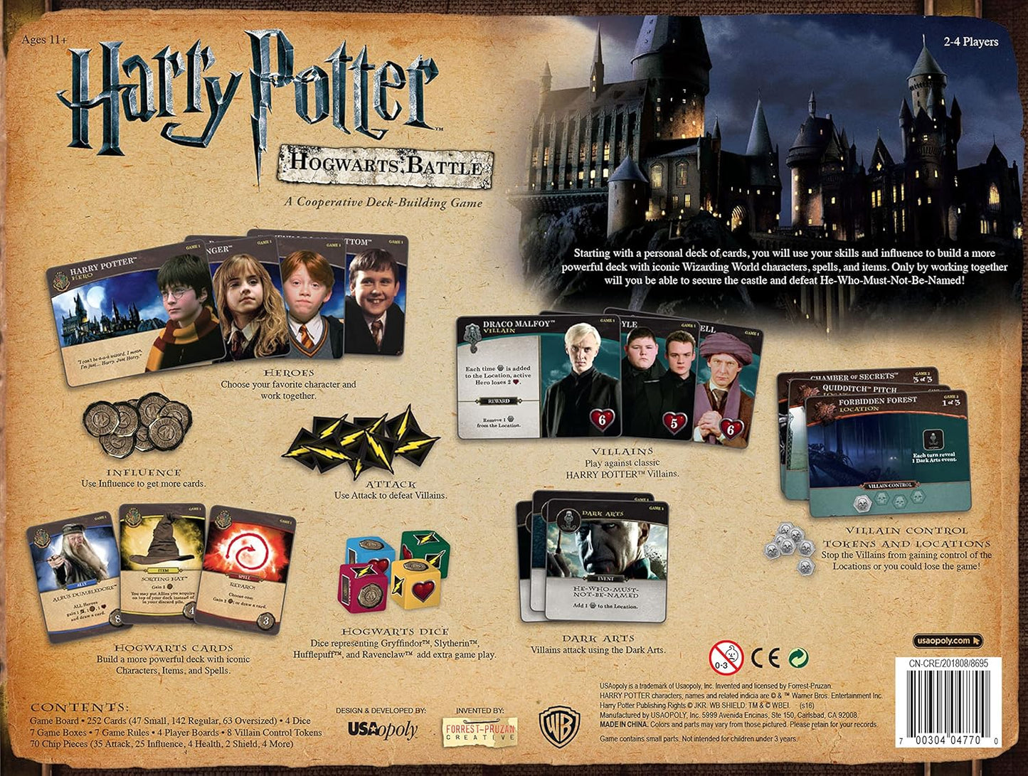 Harry Potter Hogwarts Battle Cooperative Deck Building Card Game - WiredVillage GamesUSAOPOLY