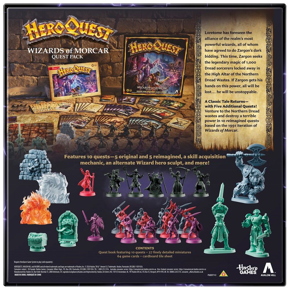 Hero Quest Wizards Of Morcar - WiredVillage Games - Avalon Hill WiredVillage Games