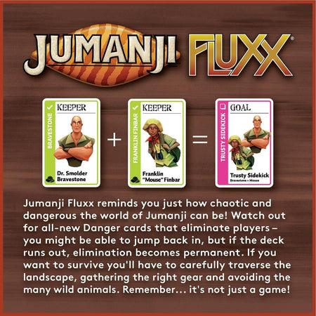Jumanji Fluxx Card Game - WiredVillage Games - Wiredvillage Games