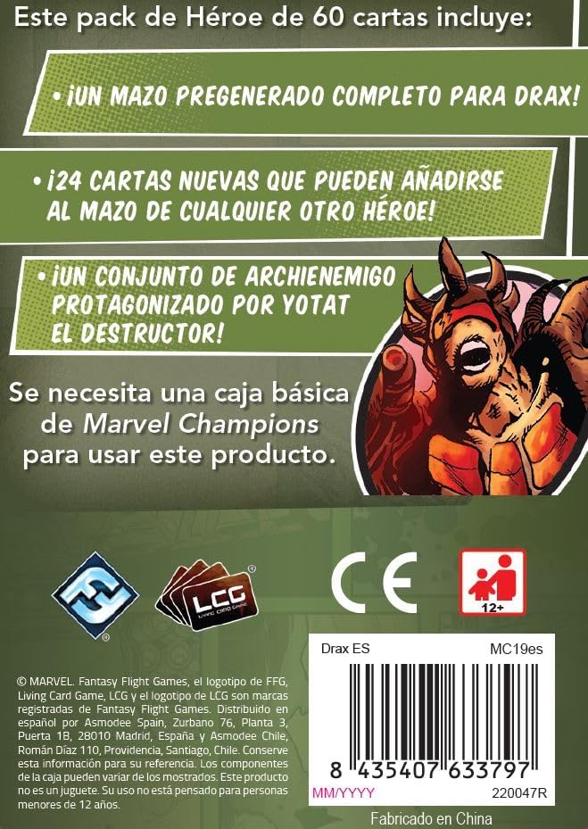 Marvel Champions The Card Game Drax HERO PACK - WiredVillage Games - Fantasy Flight Games