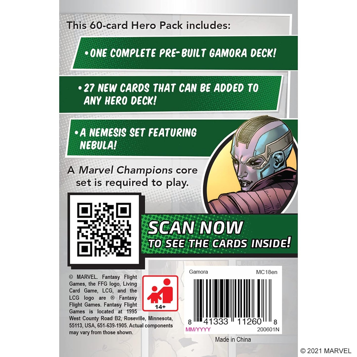 Marvel Champions The Card Game Gamora Hero Pack - WiredVillage GamesFantasy Flight Games