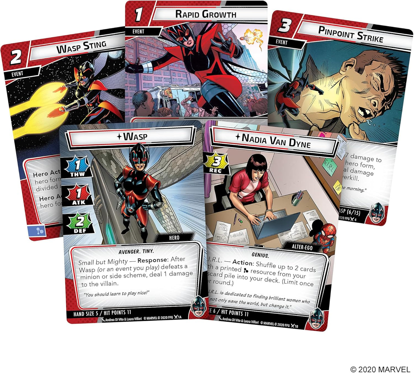 Marvel Champions The Card Game Wasp Hero Pack - WiredVillage Games - Fantasy Flight Games