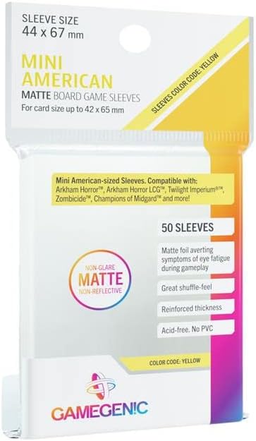 Matte Board Game Sleeves | Pack of 50 Matte Sleeves - WiredVillage Games - Wiredvillage Games