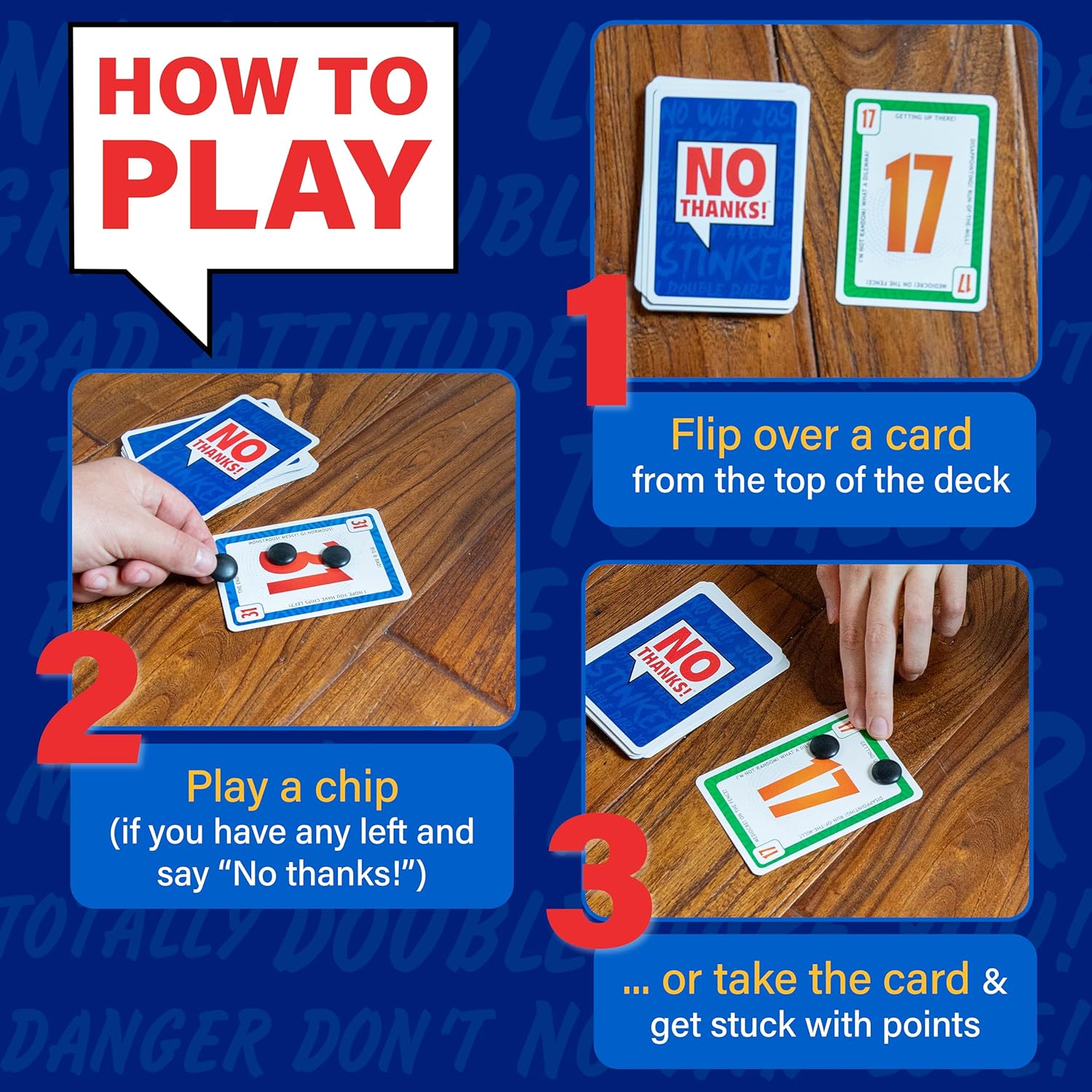 No Thanks! Card Game - WiredVillage Games - AMIGO