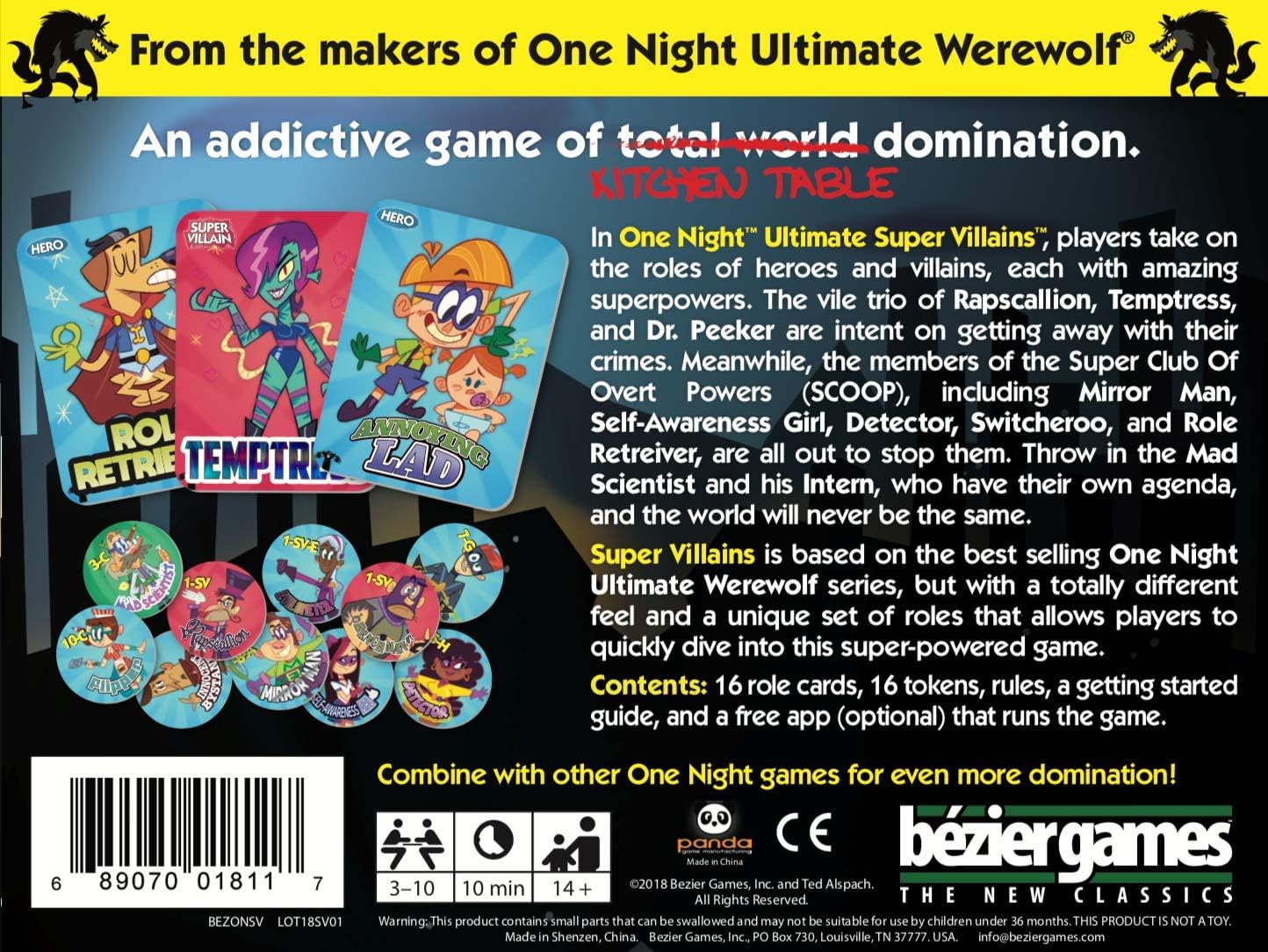 One Night Ultimate Super Villains - WiredVillage Games - Wiredvillage Games