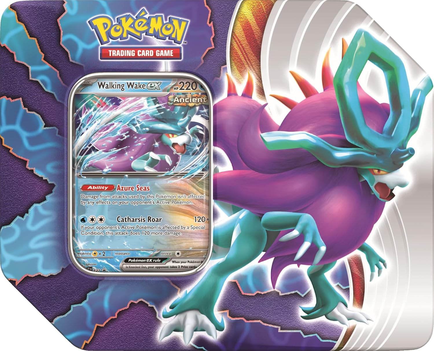 POKEMON TCG: Paradox Clash TIN: Iron Leaves EX OR Walking Wake EX | WiredVillage Games Canada POKEMON TCG: Paradox Clash TIN: Iron Leaves EX OR Walking Wake EX | WiredVillage Games Canada