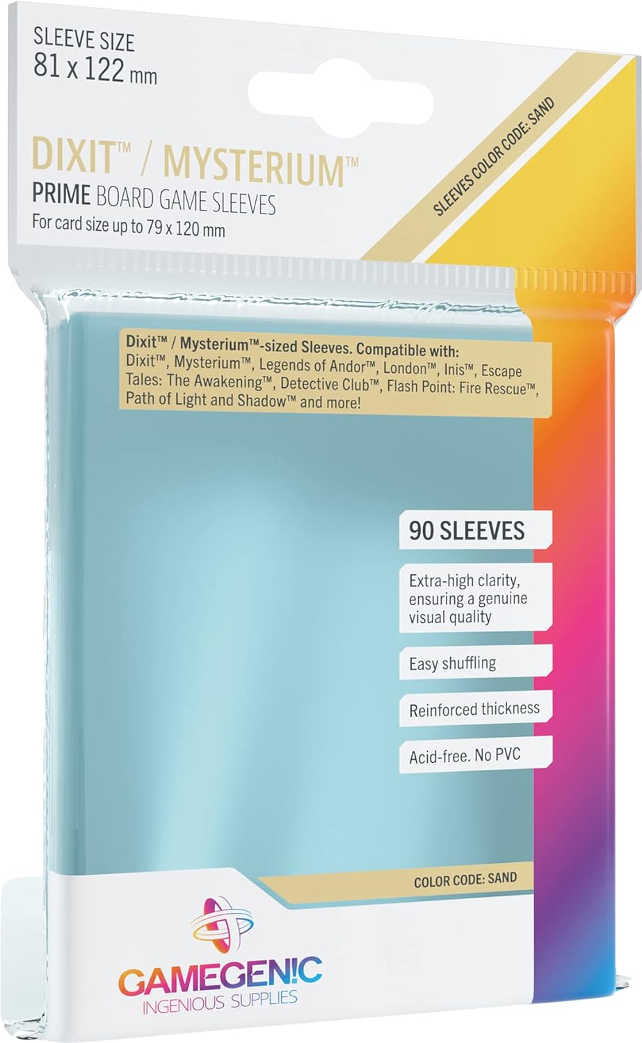 Prime Board Game Sleeves - Pack of 90 - WiredVillage Games - Gamegenic
