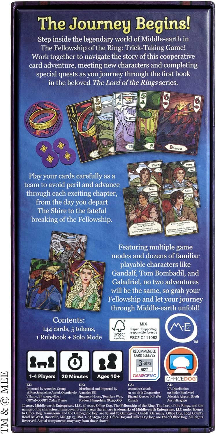 The Lord of The Rings The Fellowship of The Ring Trick - Taking Game - WiredVillage GamesOffice Dog