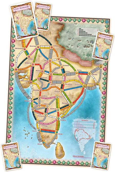 TICKET TO RIDE: MAP #2 - INDIA / SWITZERLAND - WiredVillage Games - Wiredvillage Games