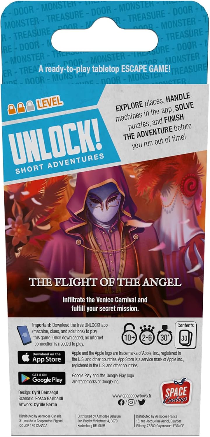 UNLOCK! - SHORT ADVENTURE #3: THE FLIGHT OF THE ANGEL - 1 PACK - WiredVillage GamesSpace Cowboys
