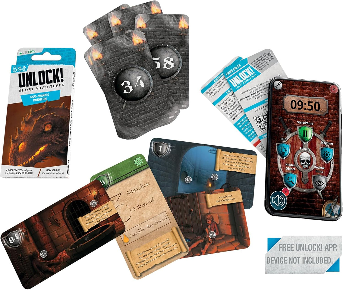 UNLOCK! - SHORT ADVENTURE #4: DOO - ARANN'S DUNGEON - 1 PACK - WiredVillage Games - Wiredvillage Games