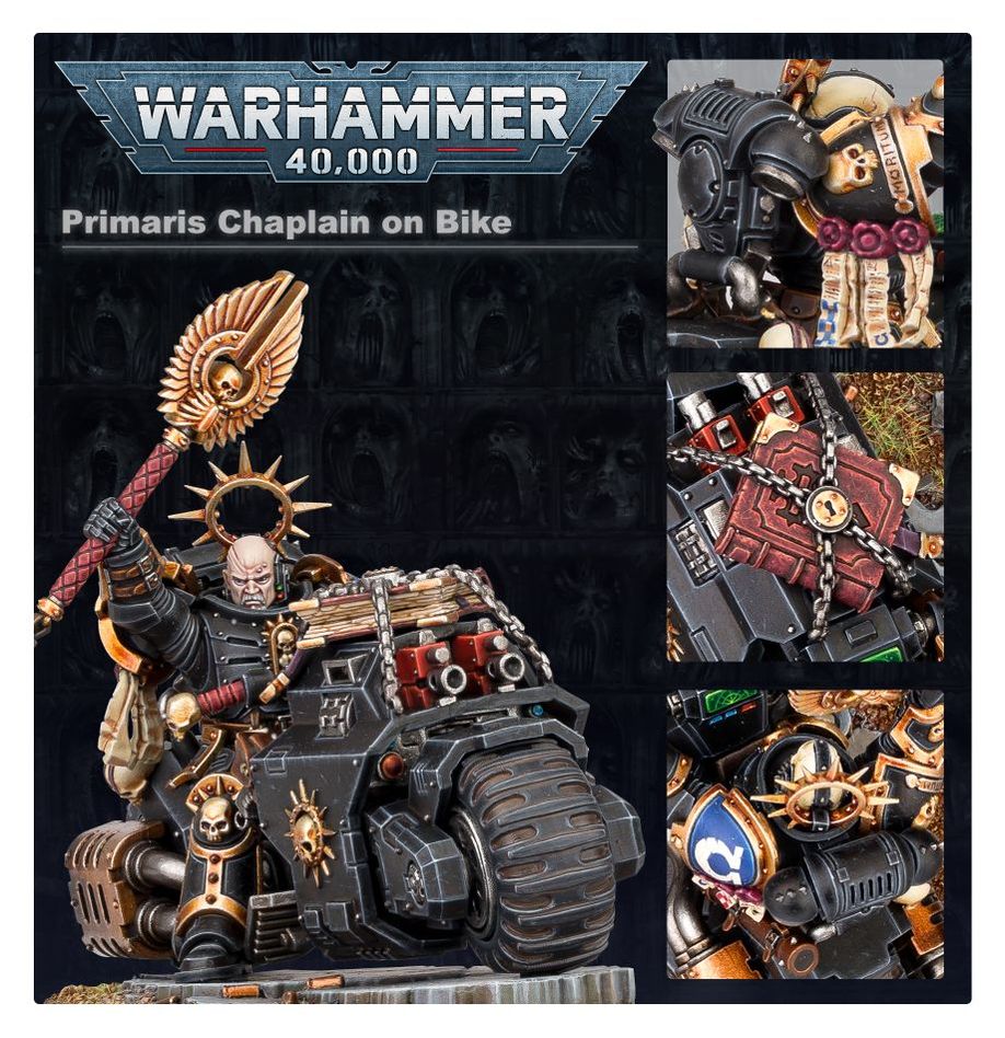 Space Marines: Primaris Chaplain on Bike - WiredVillage Games - Games Workshop
