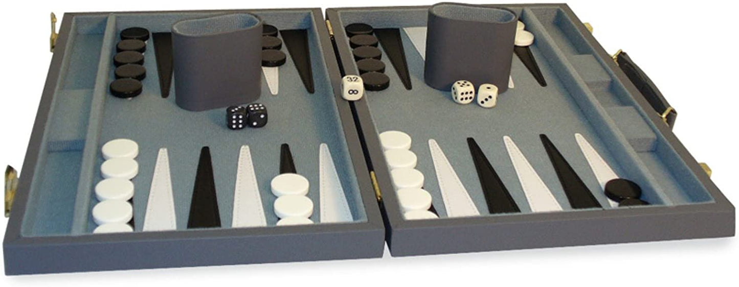 BACKGAMMON: 15" GREY VINYL - WiredVillage GamesWiredvillage Games