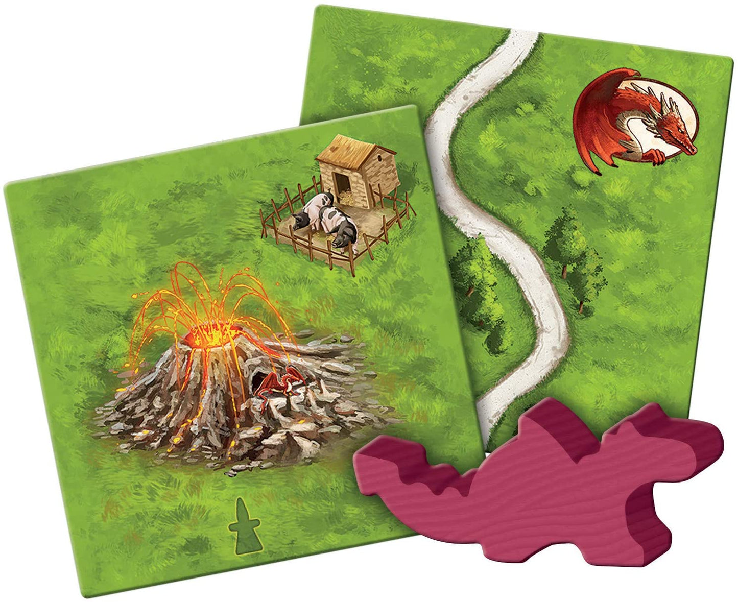 Carcassonne EXPANSION 3 : The Princess & The Dragon Board Game - WiredVillage Games - Z - Man Games