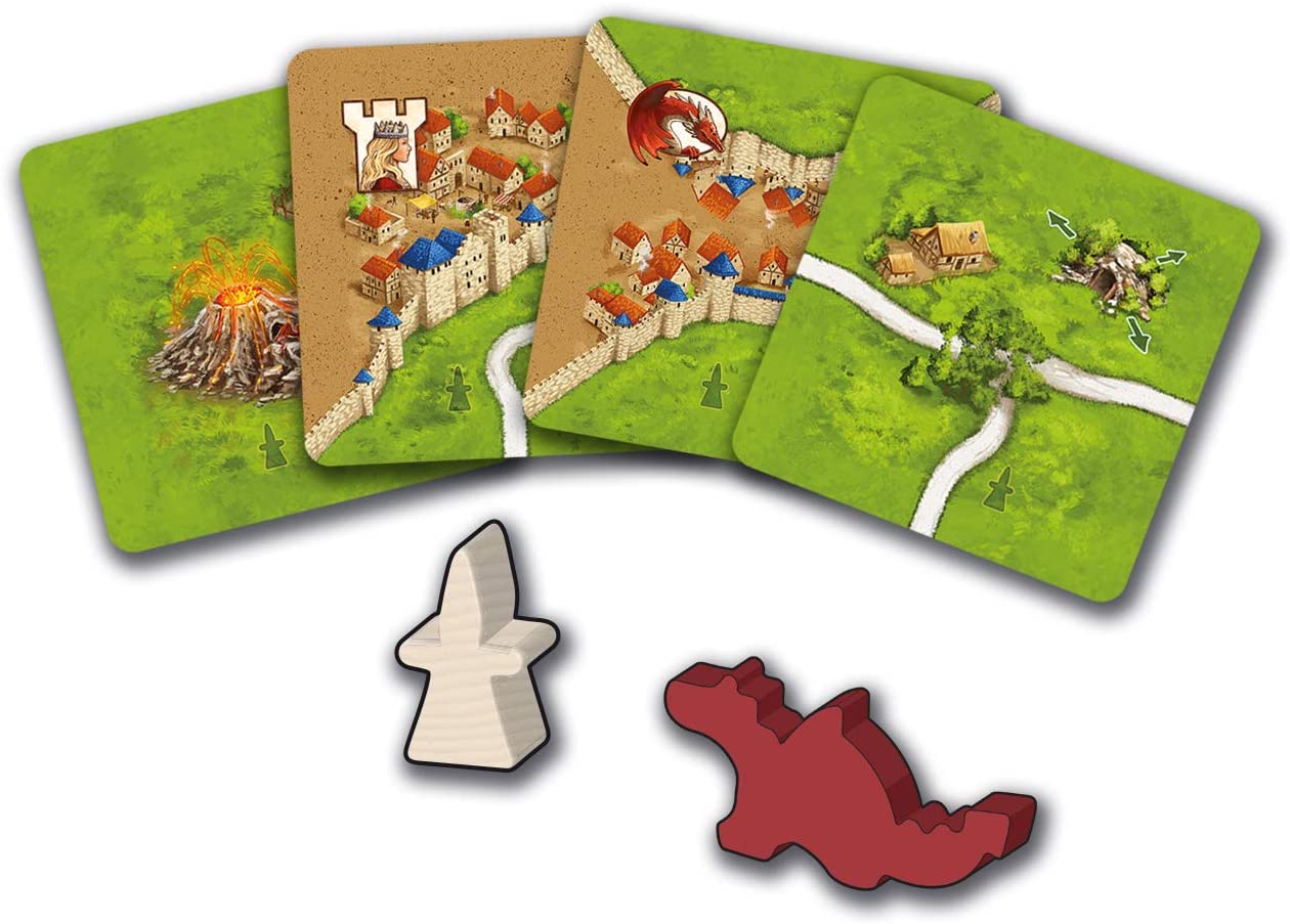 Carcassonne EXPANSION 3 : The Princess & The Dragon Board Game - WiredVillage Games - Z - Man Games