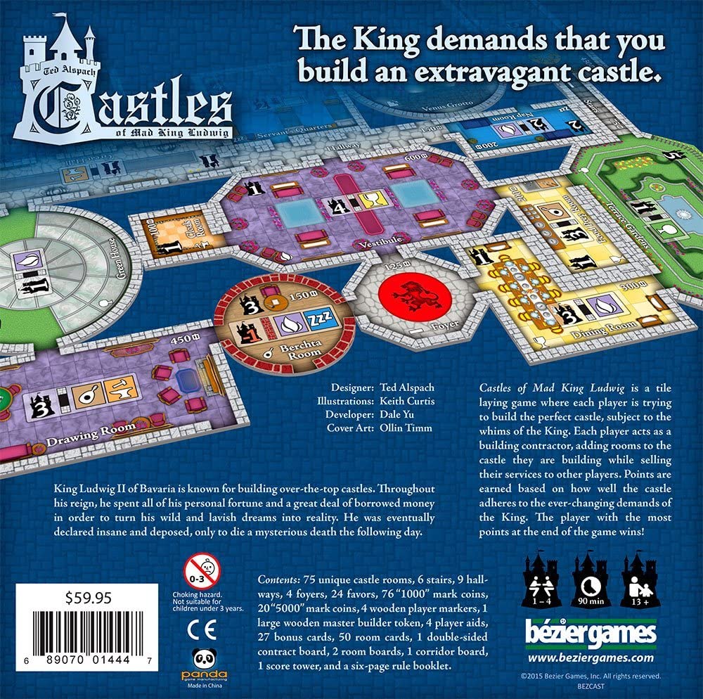 Castles of Mad King Ludwig Board Game - WiredVillage GamesBezier Games