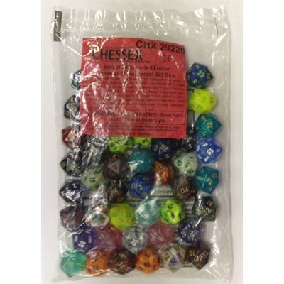 Chessex Signature : Bag Of 50 Assorted D20 (2021 Mix) - WiredVillage Games - Wiredvillage Games