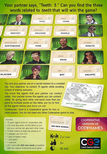 CODENAMES Duet Board Game - WiredVillage Games - Czech Games Edition