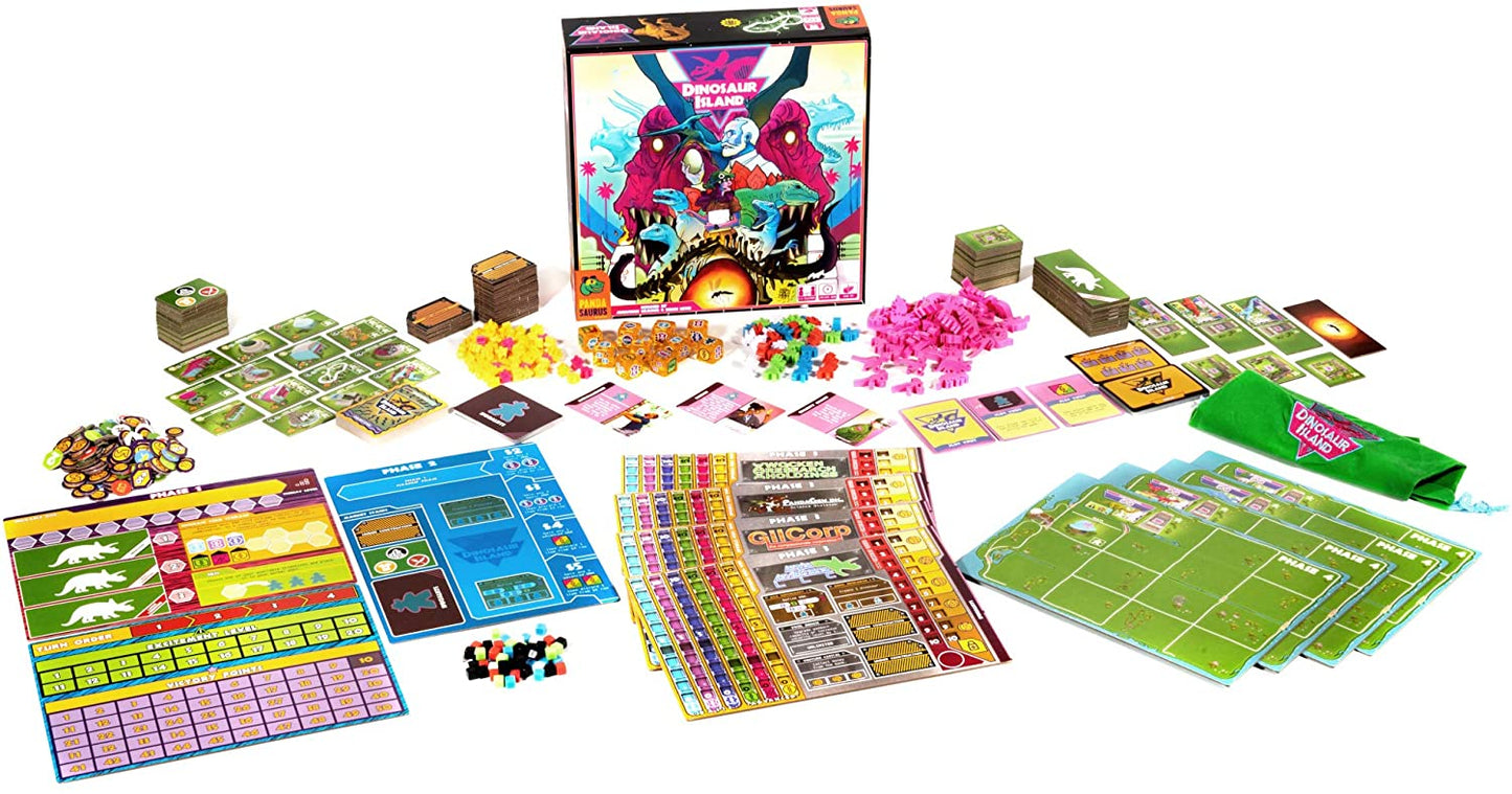 Dinosaur Island Family - Friendly Board Game - WiredVillage Games - Pandasaurus Games