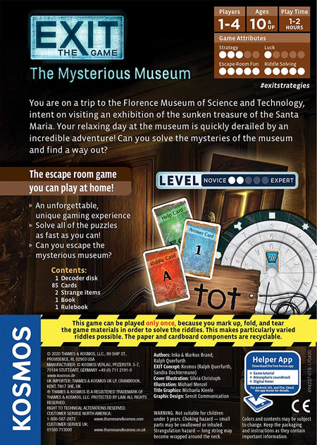 Exit: The Mysterious Museum - WiredVillage Games - Thames & Kosmos