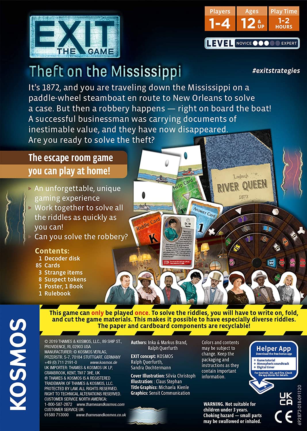EXIT : Theft on The Mississippi Card Game - WiredVillage Games - Thames & Kosmos