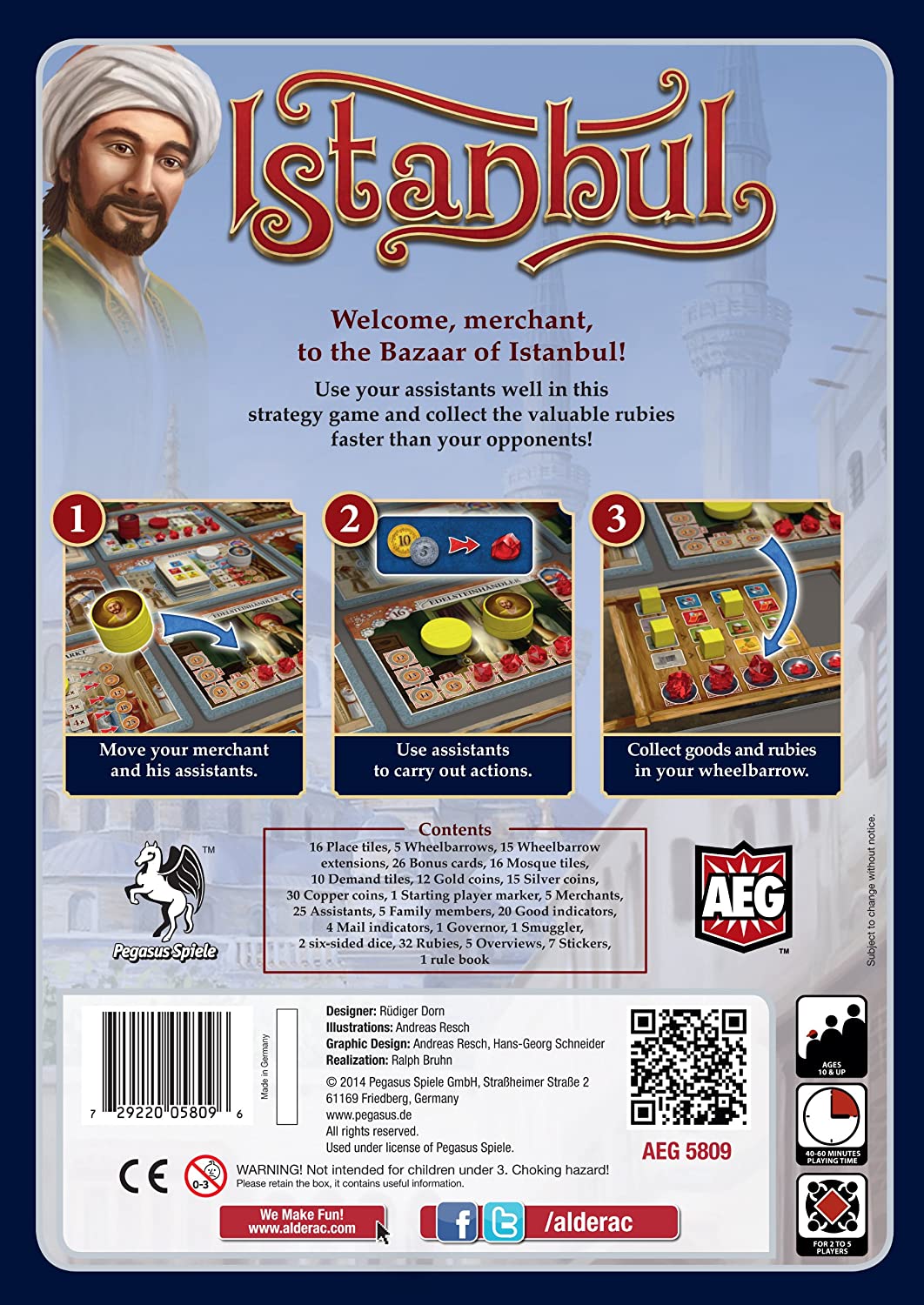 Istanbul Board Game - WiredVillage Games - Alderac Entertainment Group (AEG)