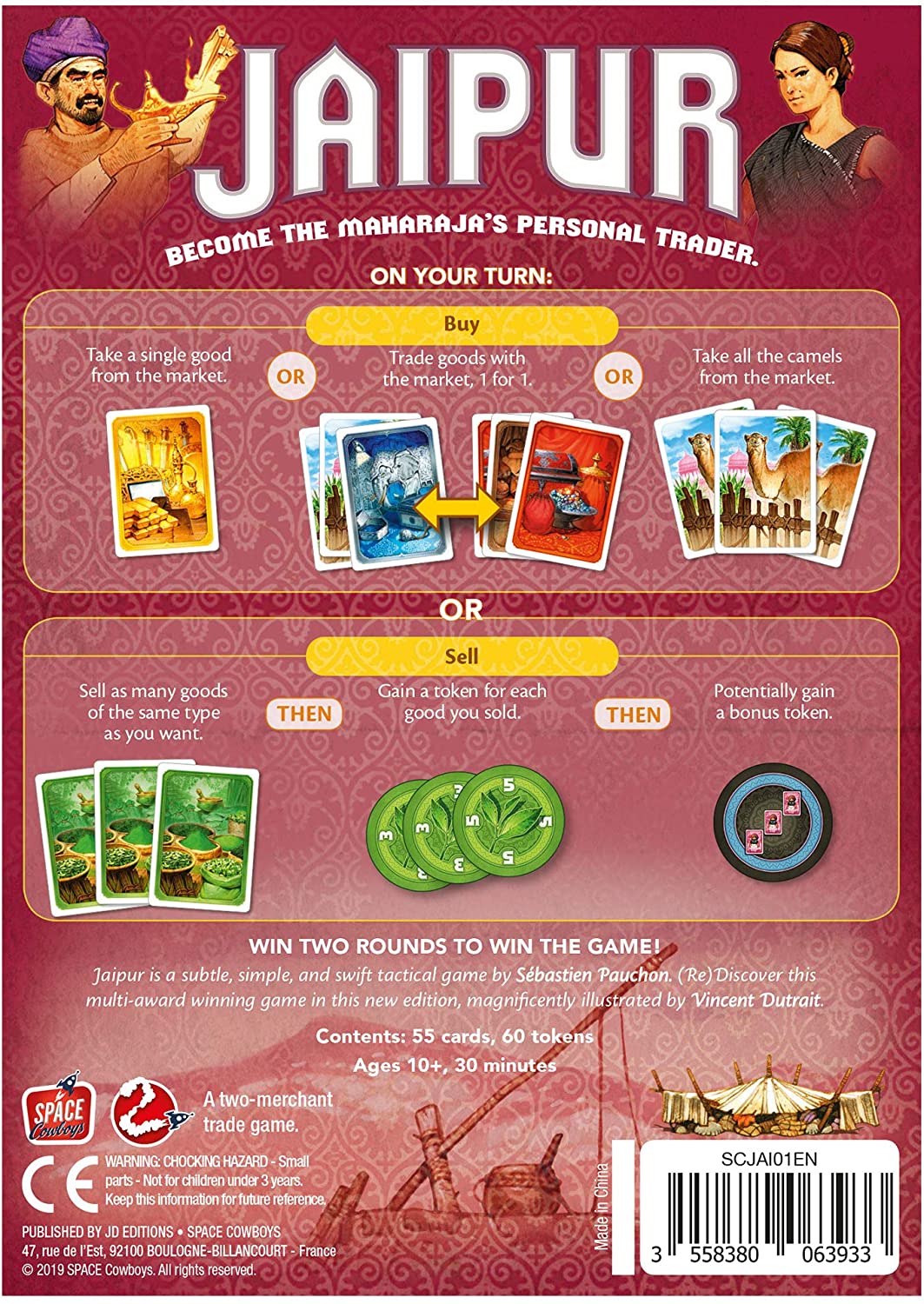 Jaipur (New Edition) Board Game - WiredVillage Games - Space Cowboys