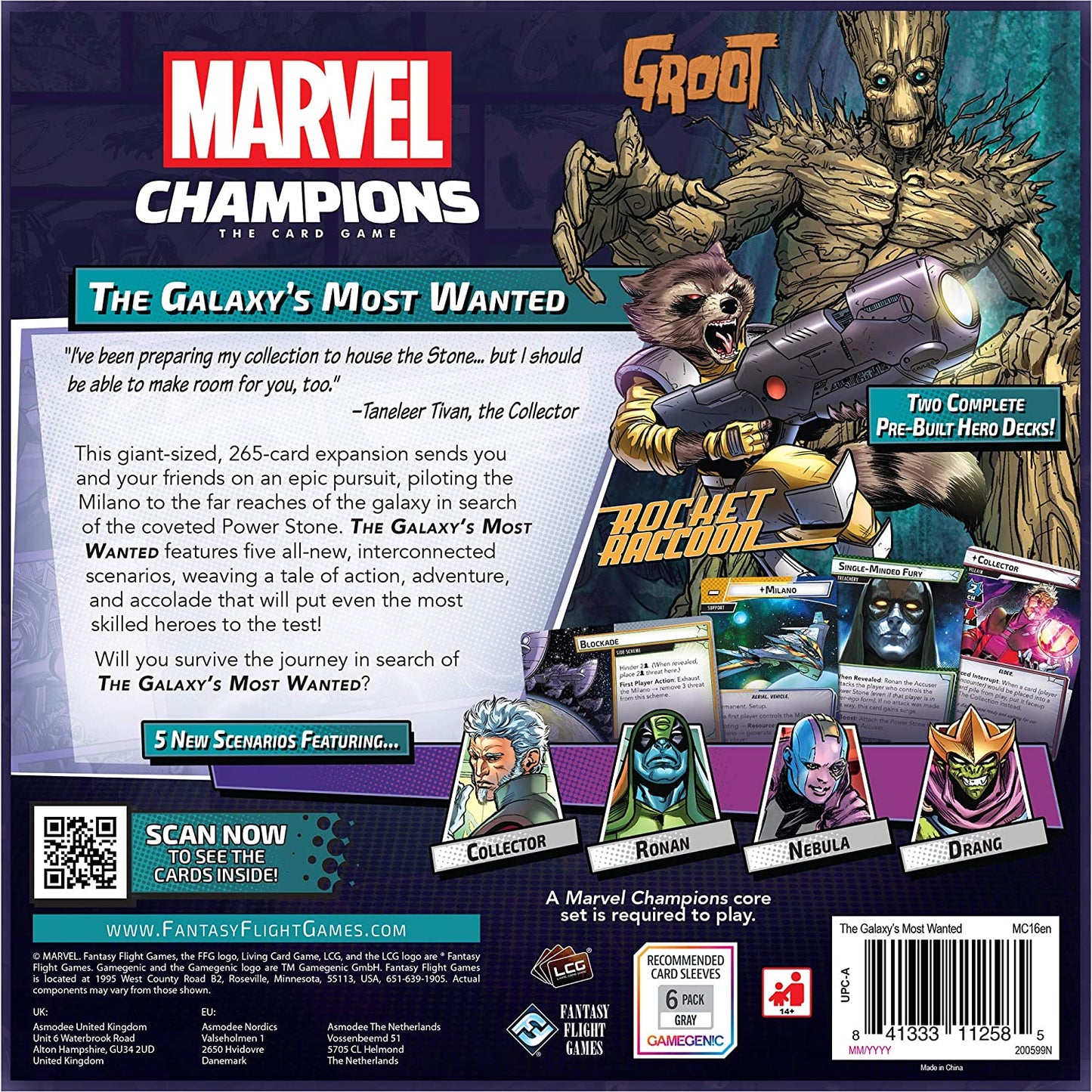 Marvel Champions The Card Game The Galaxy's Most Wanted CAMPAIGN EXPANSION - WiredVillage Games - Fantasy Flight Games