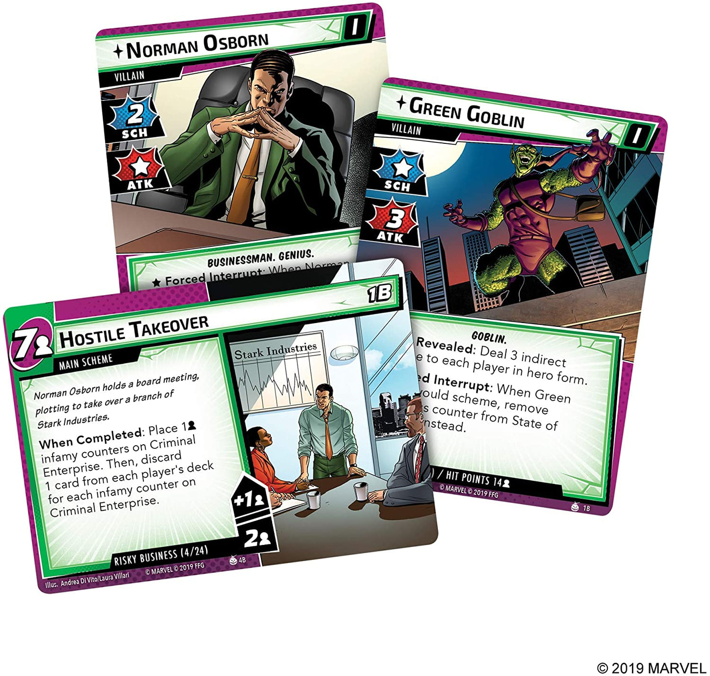 Marvel Champions The Card Game - The Green Goblin Scenario - WiredVillage Games - Fantasy Flight Games