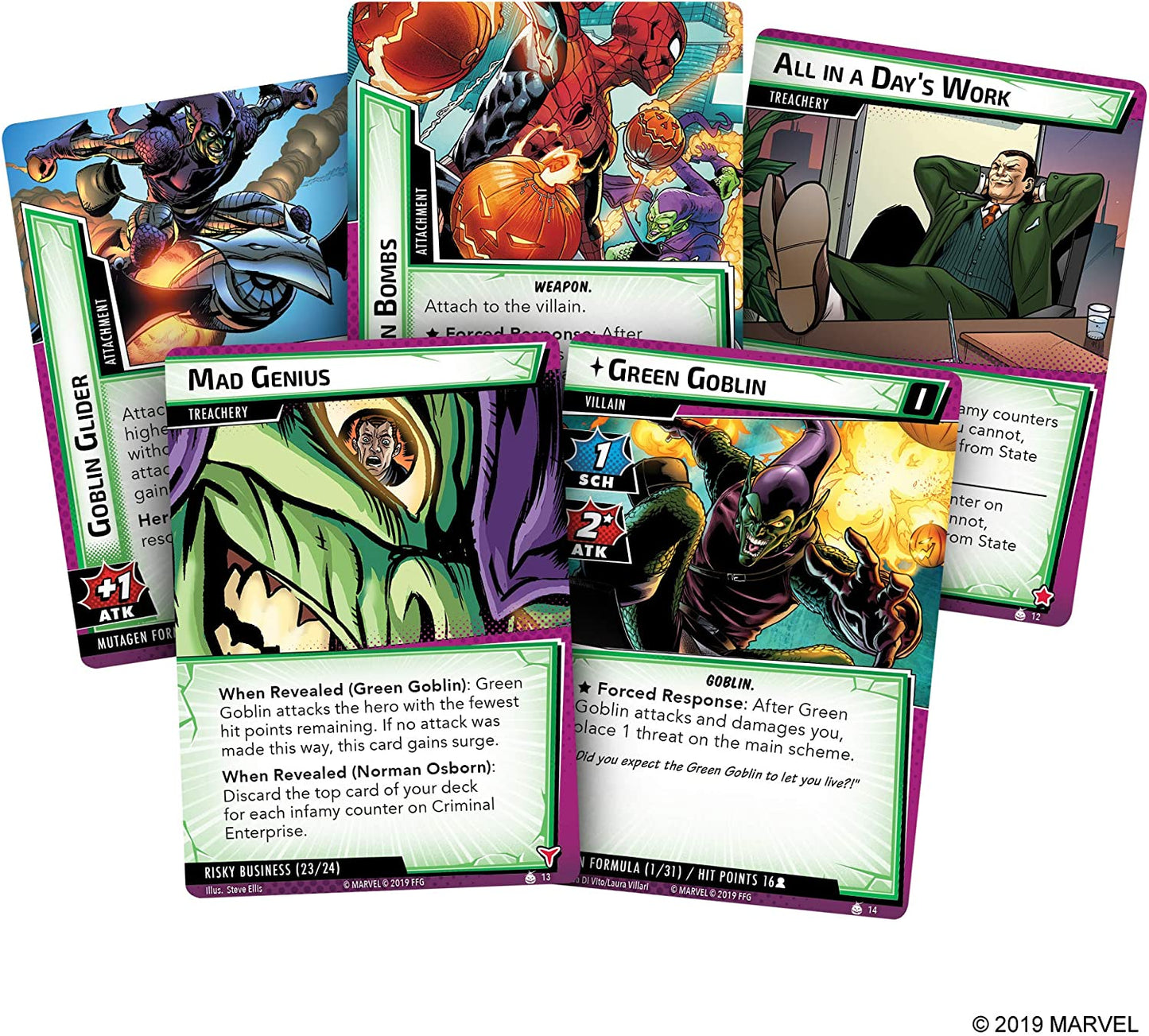 Marvel Champions The Card Game - The Green Goblin Scenario - WiredVillage Games - Fantasy Flight Games