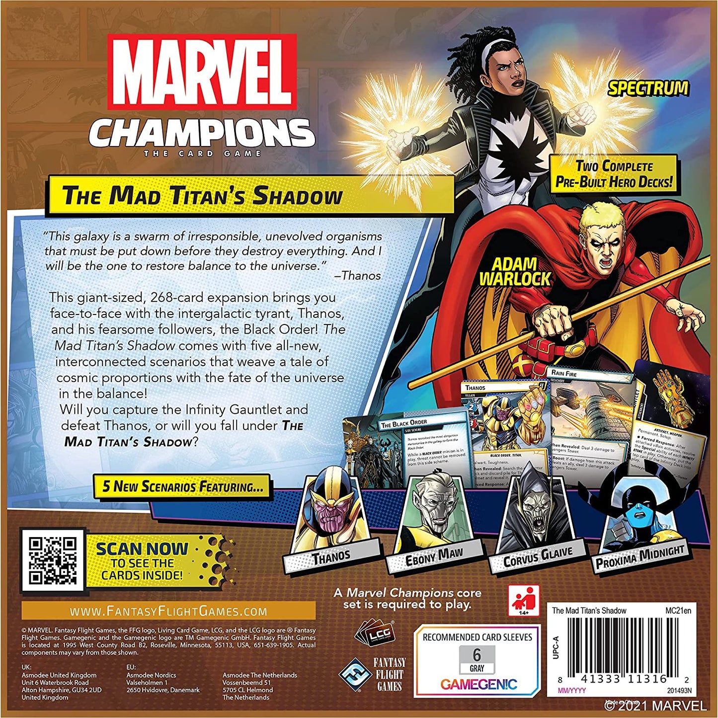 Marvel Champions: The Mad Titan’s Shadow Card Game - WiredVillage Games - Fantasy Flight Games