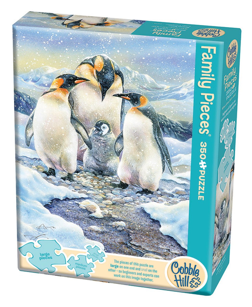 Penguin Family Puzzle - 350 Piece - WiredVillage Games - Cobble Hill Puzzles