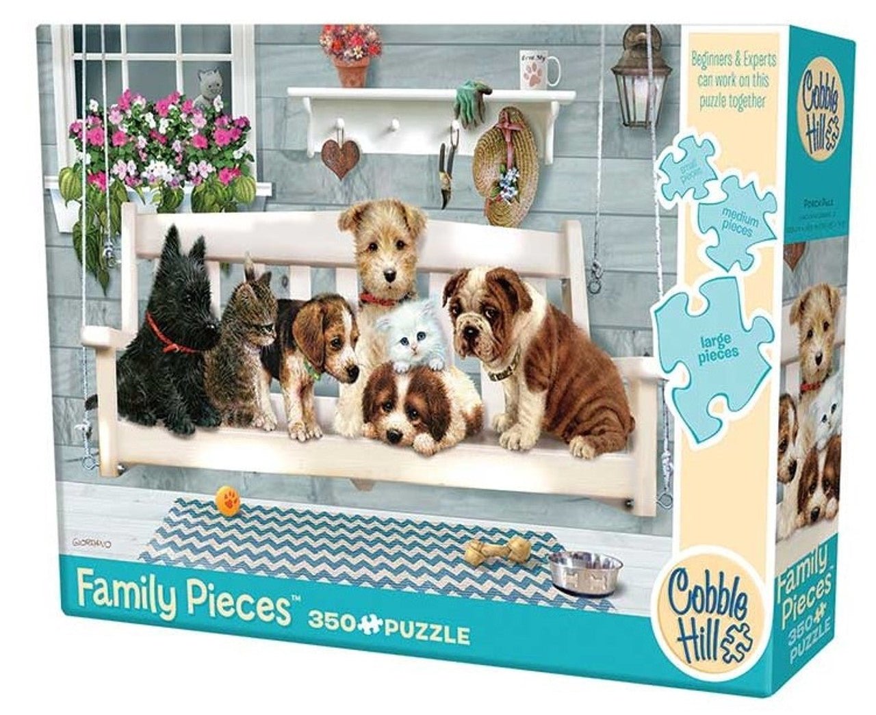 Porch Pals Puzzle - 350 Piece - WiredVillage Games - Cobble Hill Puzzles
