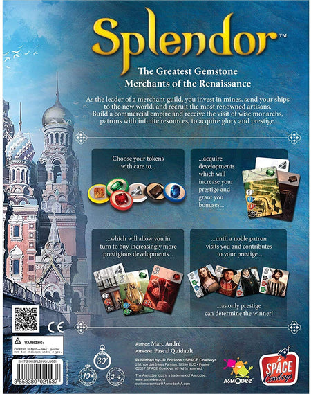 Splendor Board Game - WiredVillage Games - Space Cowboys
