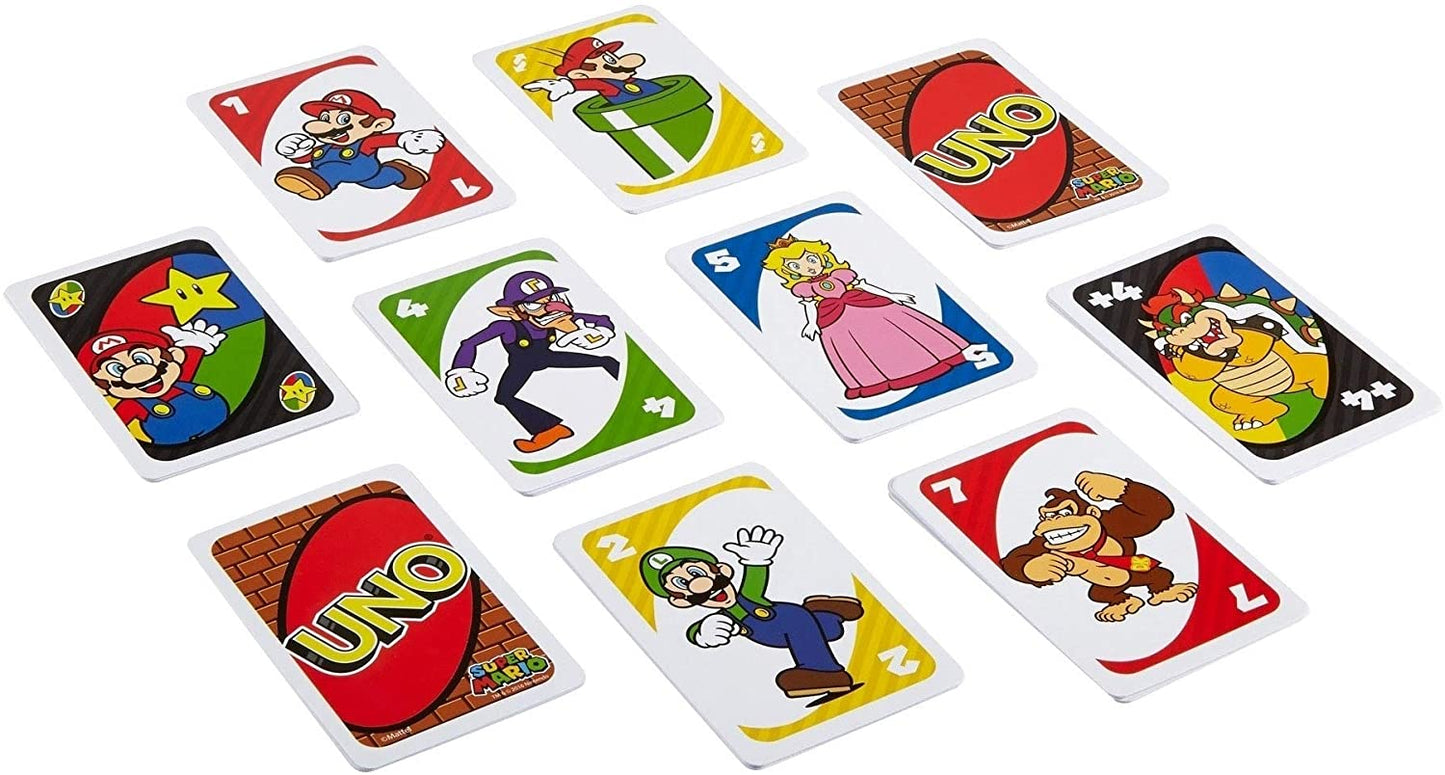 Super Mario UNO Card Game - WiredVillage Games - Mattel
