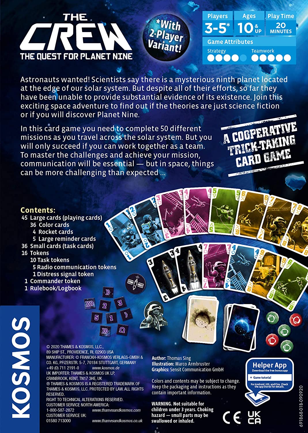 THE CREW Quest for Planet Nine Card Game - WiredVillage Games - Thames & Kosmos