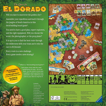 The Quest for El Dorado Board Game - WiredVillage Games - Ravensburger