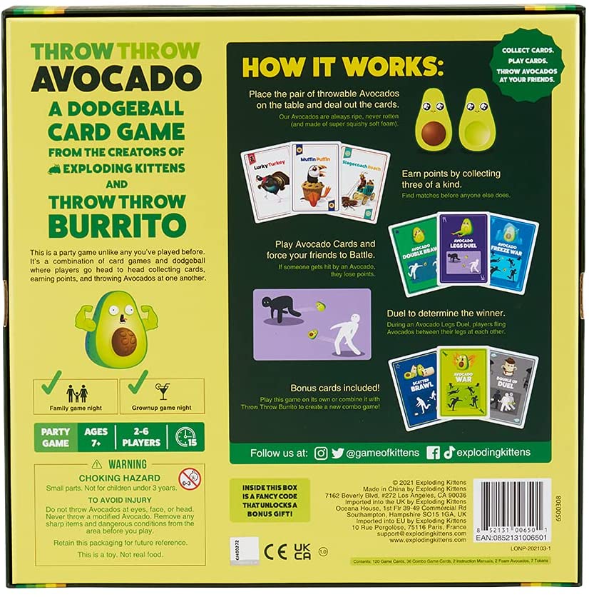 Throw Throw Avocado - WiredVillage GamesExploding Kittens