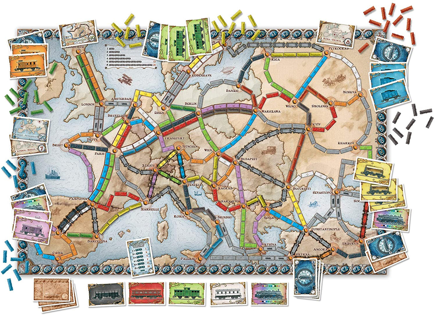 Ticket to Ride Europe Board Game - WiredVillage Games - Days of Wonder