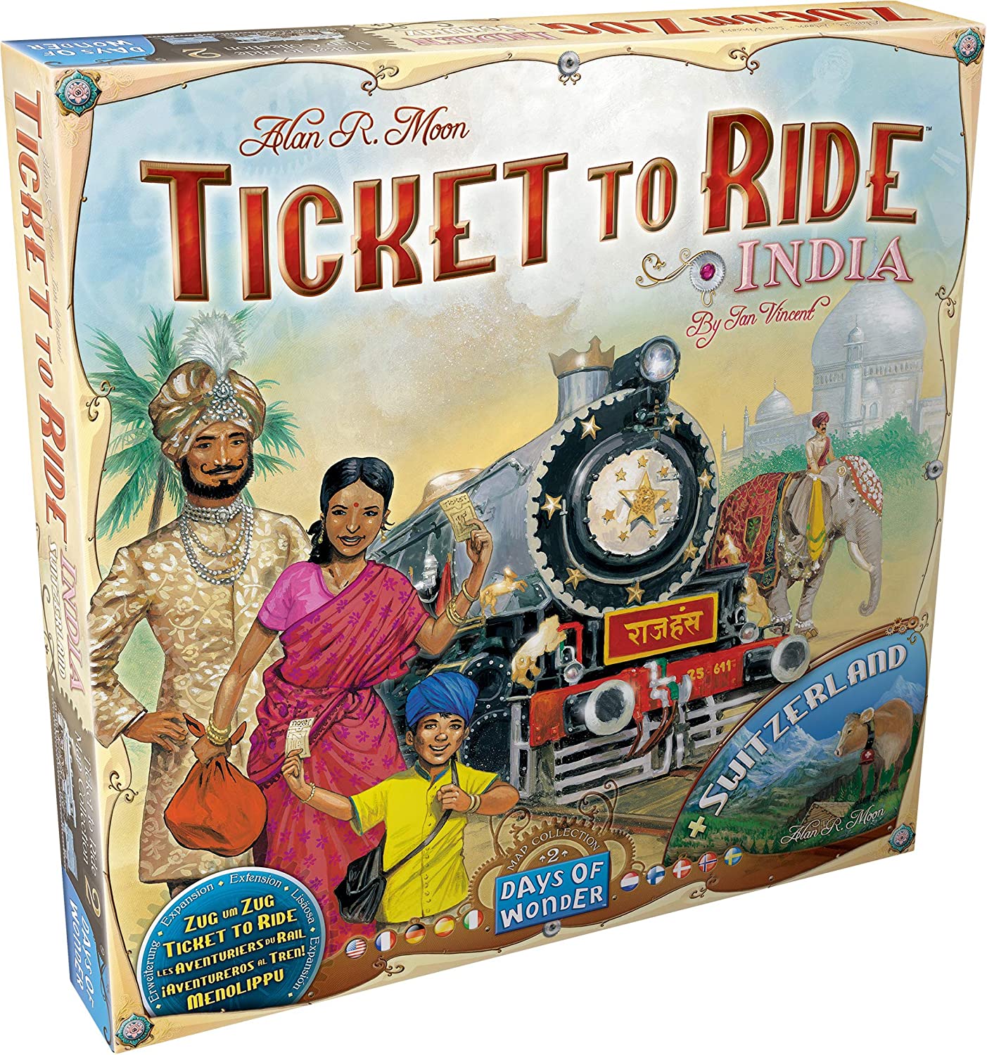 TICKET TO RIDE: MAP #2 - INDIA / SWITZERLAND - WiredVillage Games - Wiredvillage Games
