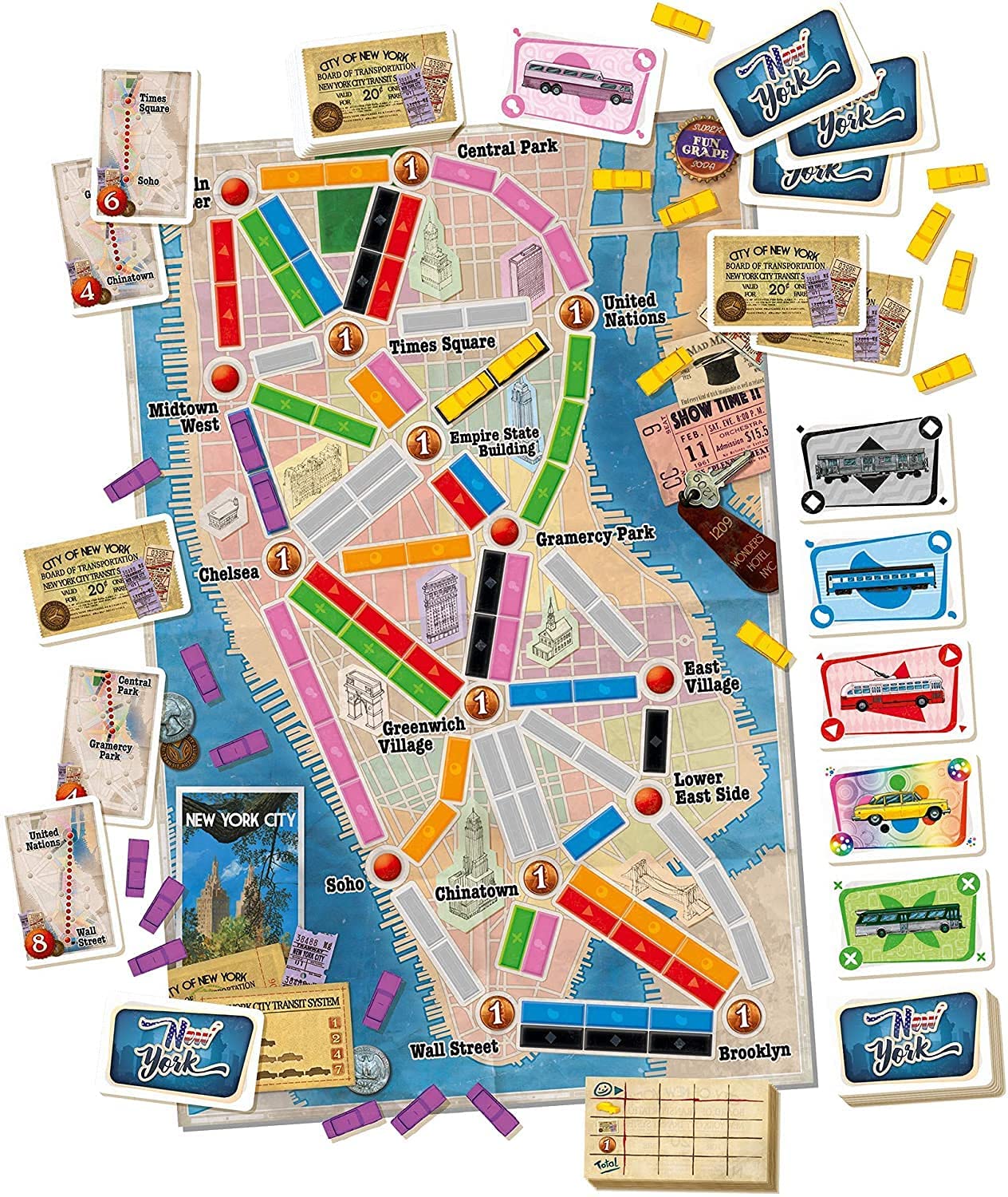Ticket to Ride New York Board Game - WiredVillage Games - Days of Wonder